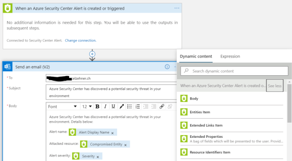 Azure Logic App Dynamic Content